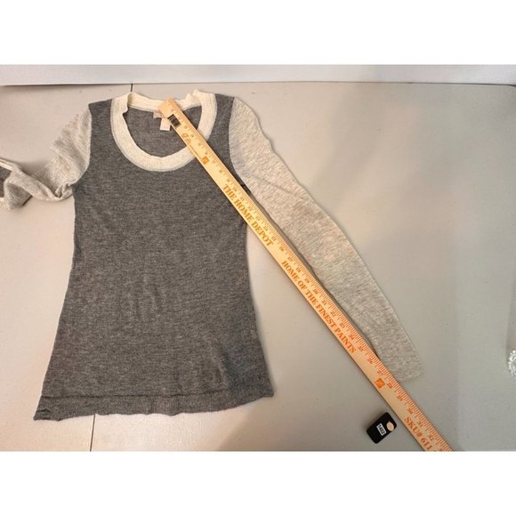 Banana Republic Gray Beige Elbow Patch Sweater Alpaca Wool Blend Size XS #1402 - Picture 11 of 13